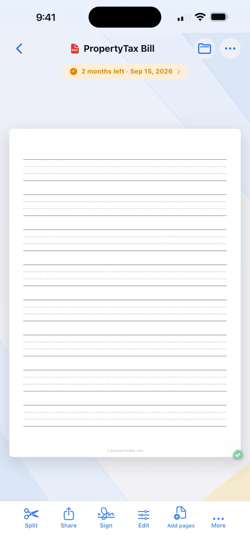 Document viewer with a full editing toolbar